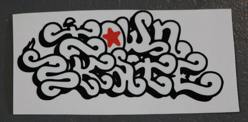 Townskate black graffiti sticker