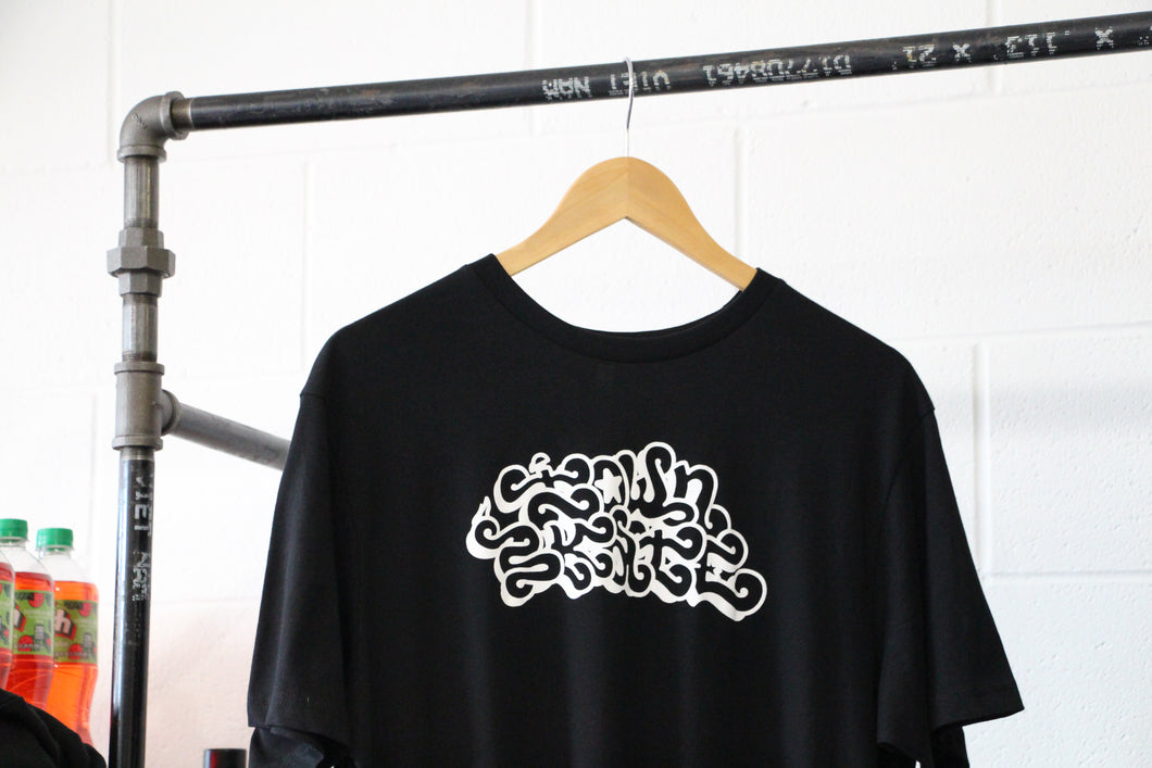 Townskate Black Graffiti T - LARGE -